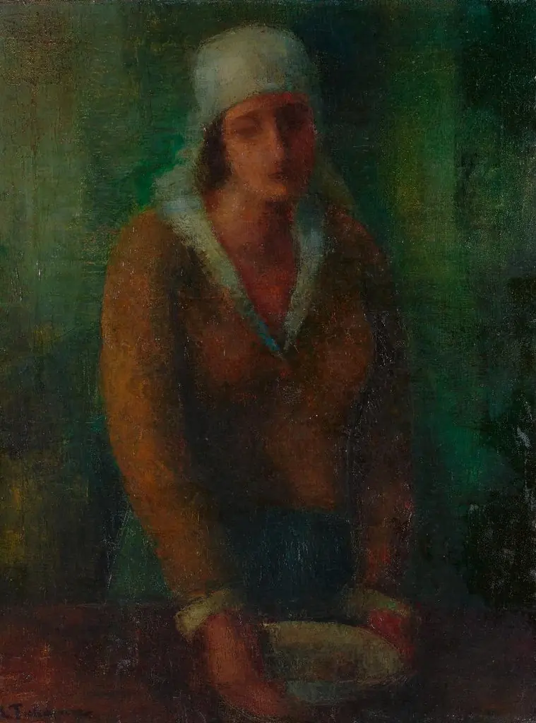 Frau mit Schüssel, by Johann Wilhelm von Tscharner