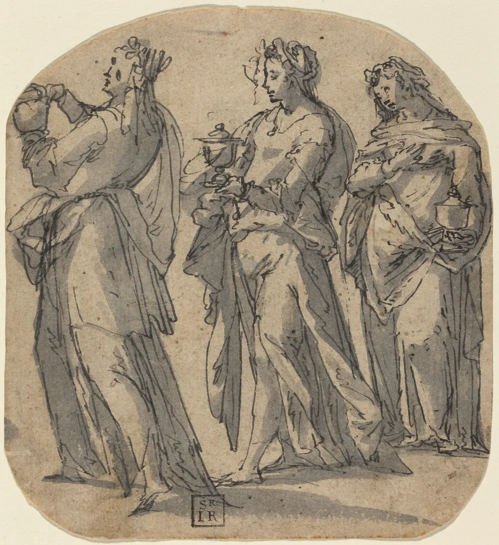 The Three Marys, by Johann Willinges, ink, 1594