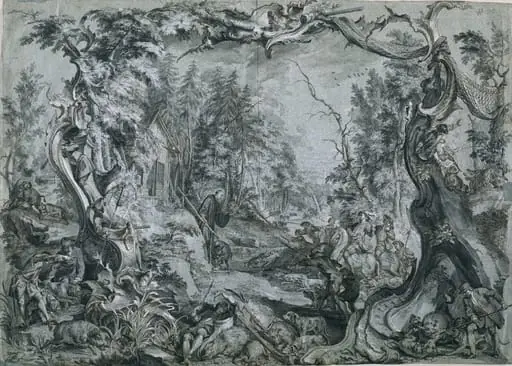 Saint Deicolus and the Boar, by Johann Wolfgang Baumgartner