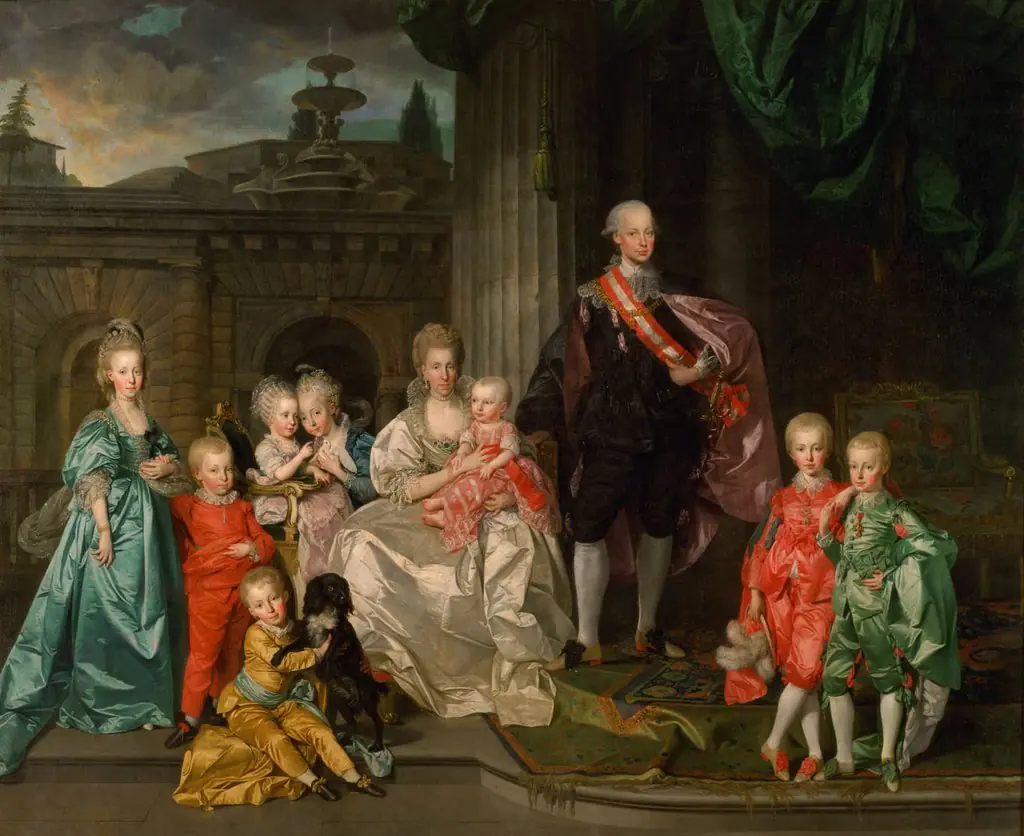 Leopold I, Grand Duke of Tuscany with his wife Maria Luisa and their children, by Johann Zoffany