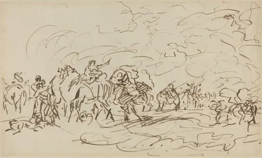 Sandstorm in the Desert Overtaking a Caravan, by Johann Zoffany