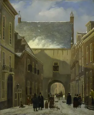 The Gevangenpoort, The Hague, by Johannes Adrianus van der Drift, 1825