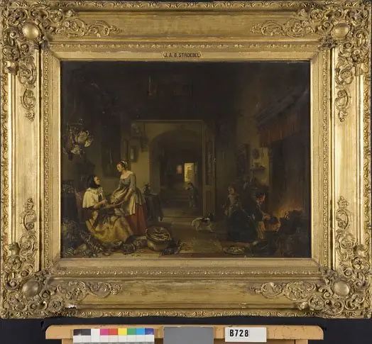 Keukeninterieur, by Johannes Anthonie Balthasar Stroebel
