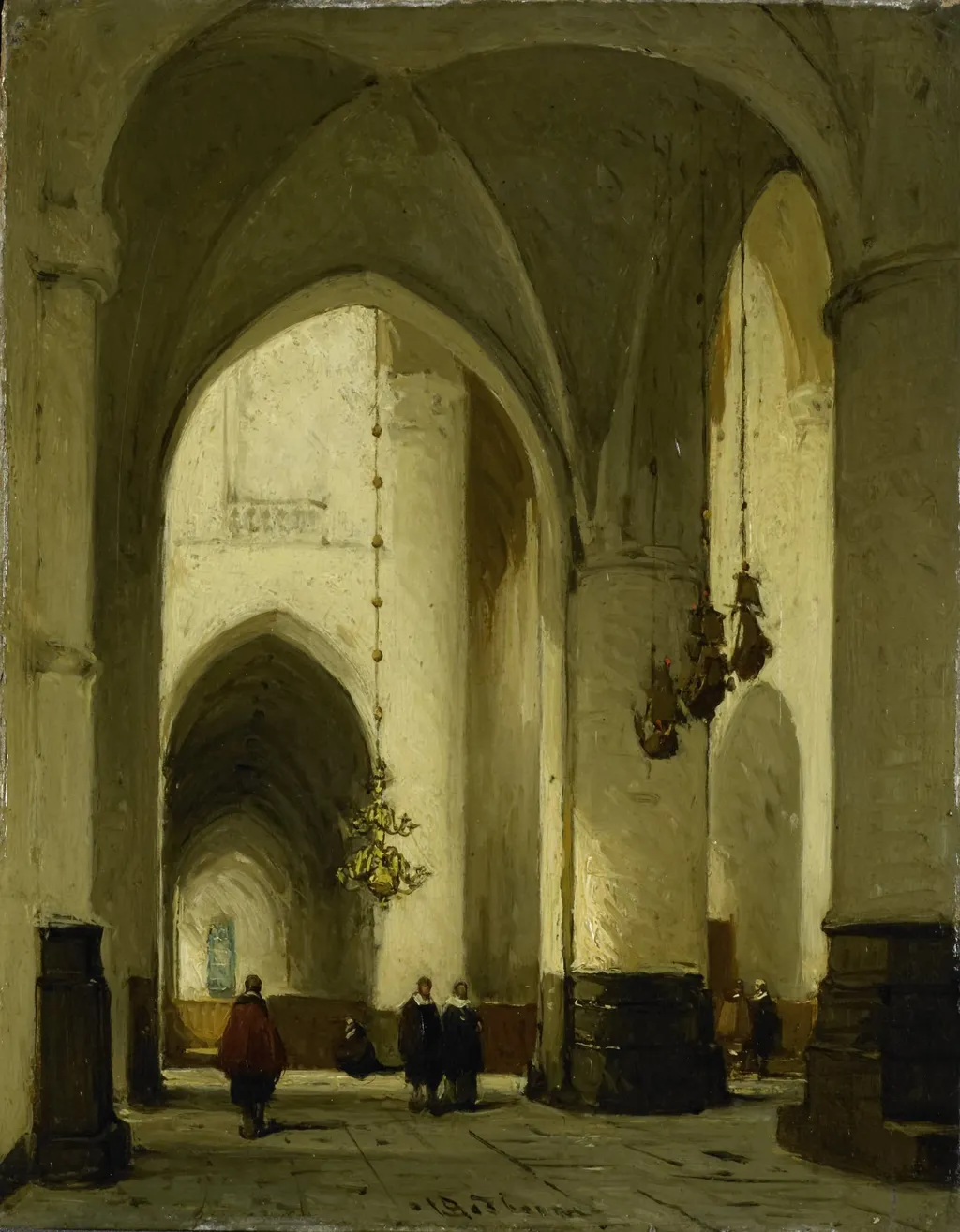 Interior of the Church of St Bavo in Haarlem, by Johannes Bosboom, unspecified, 1860