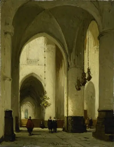 Interior of the Church of St Bavo in Haarlem, by Johannes Bosboom