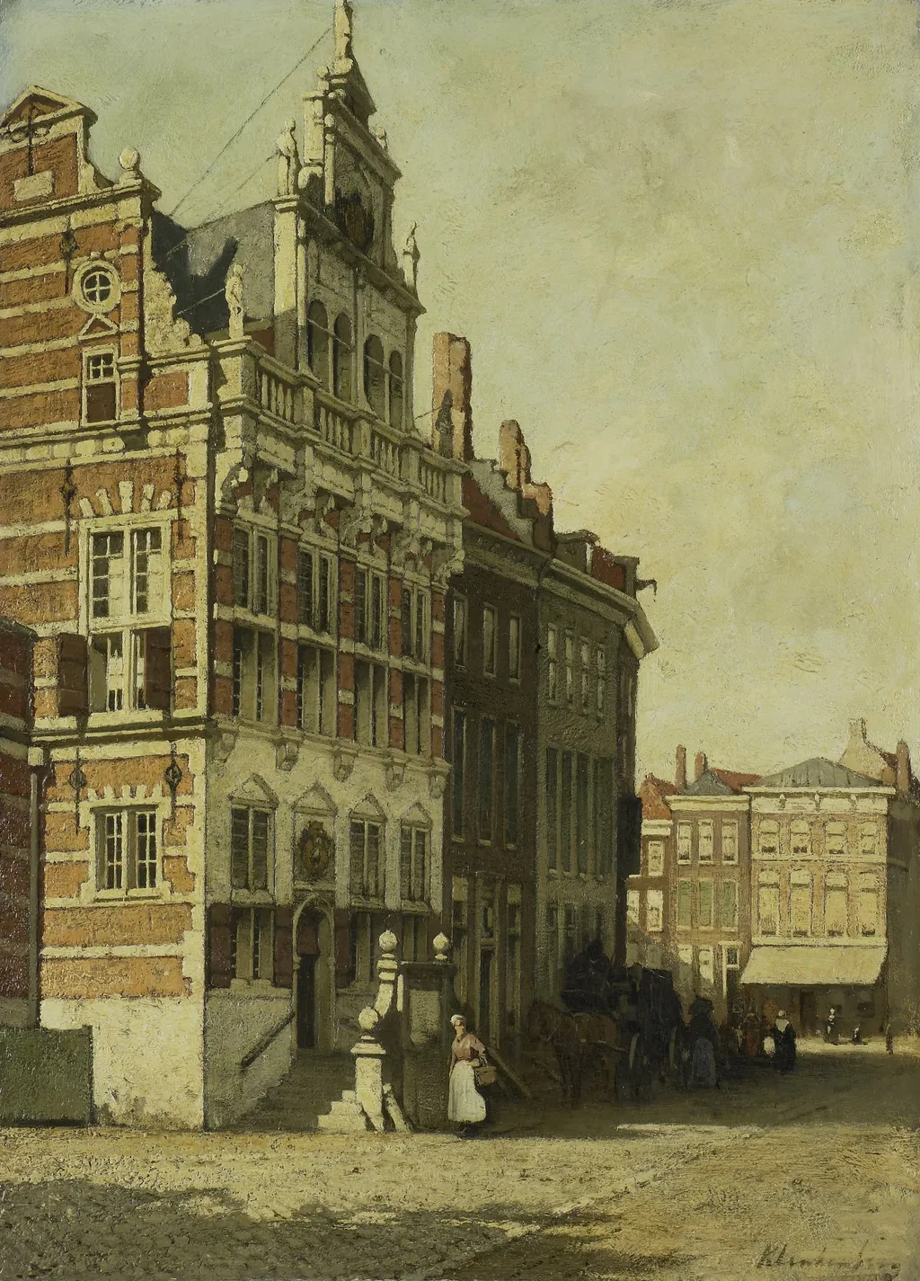 The Town Hall, The Hague, by Johannes Christiaan Karel Klinkenberg, oil, 1896