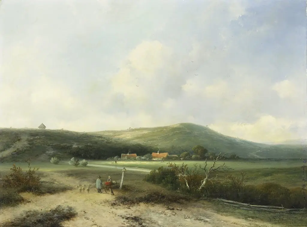 View in the Dunes, by Johannes Franciscus Hoppenbrouwers