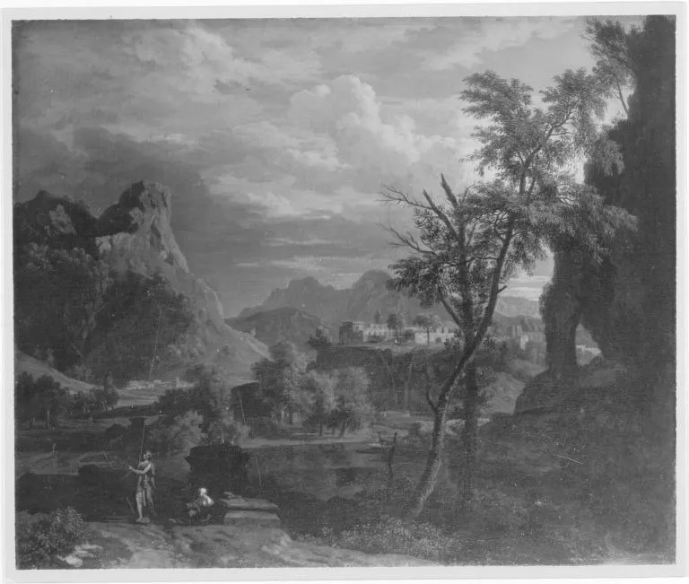 Italienische Landschaft, by Johannes Glauber, unspecified, 1694