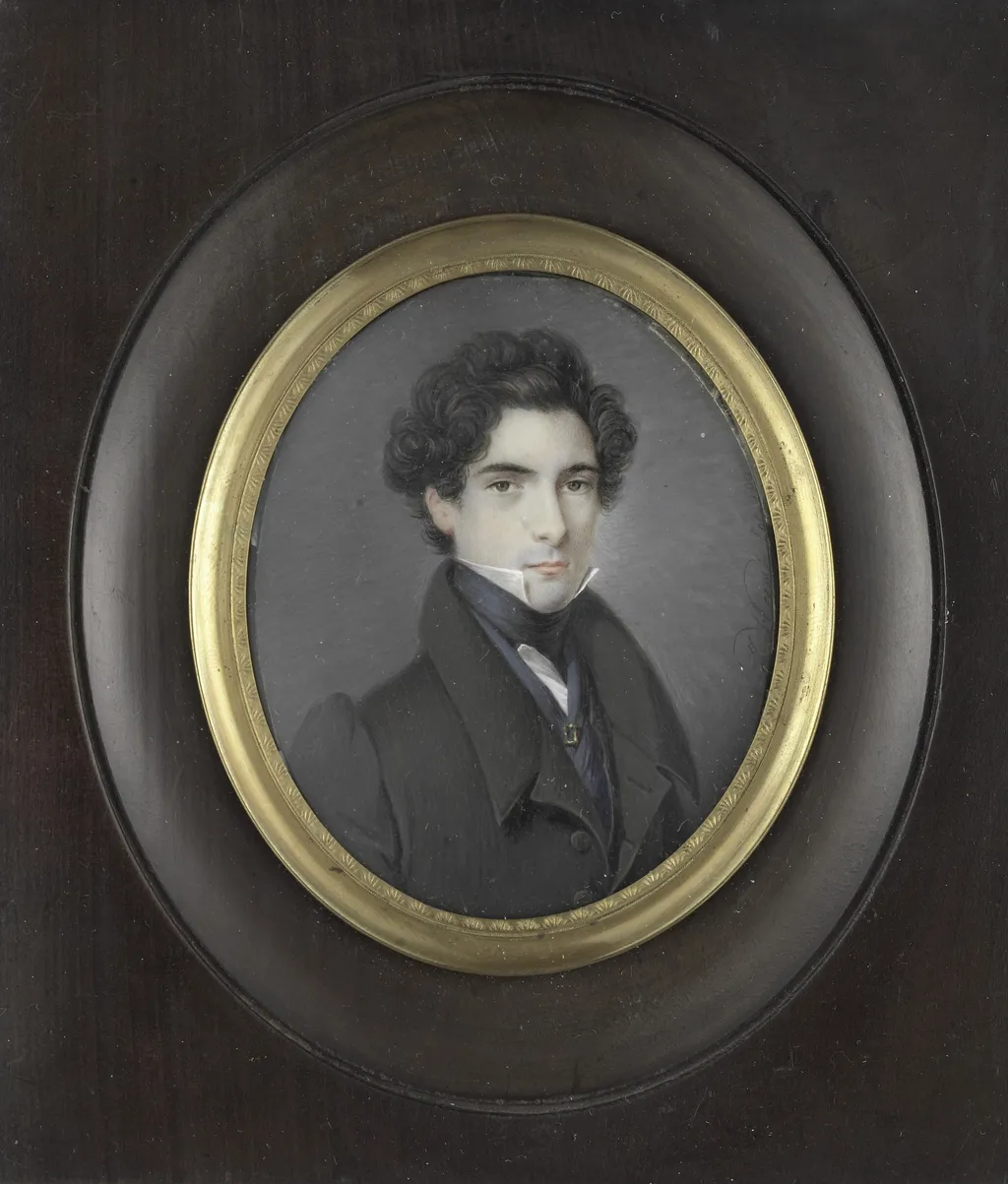 Frederik Adrian (1804-74), graaf van Limburg Stirum of Thomas Henry (1804-42), graaf van Limburg Stirum, by Johannes Hari, ivory, 1832