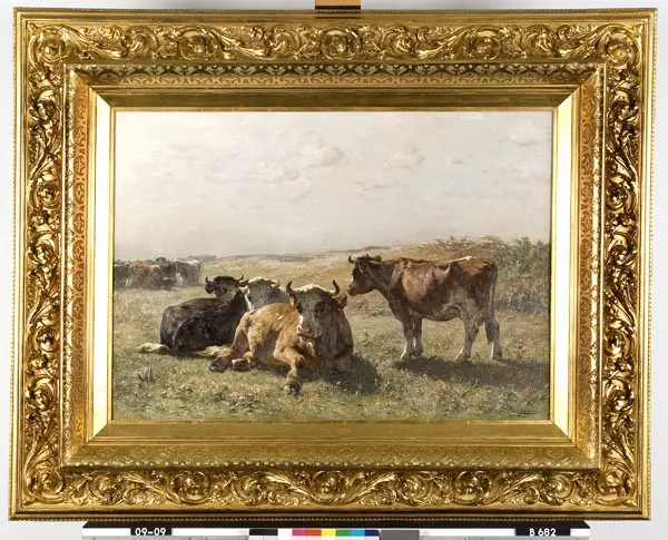Early Morning: Cows in a Field, by Johannes Hubertus Leonardus de Haas