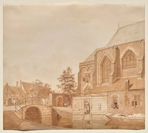 A View of the Nieuwe Kerk, Delft, by Johannes Huibert Prins