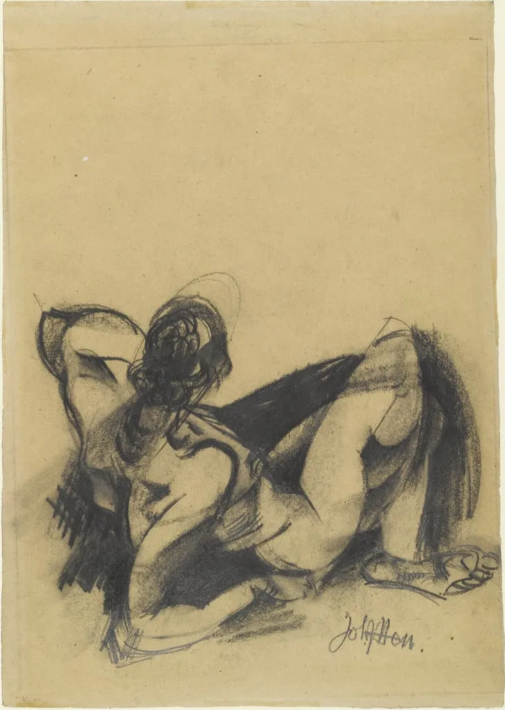 Untitled, by Johannes Itten, charcoal, 1917