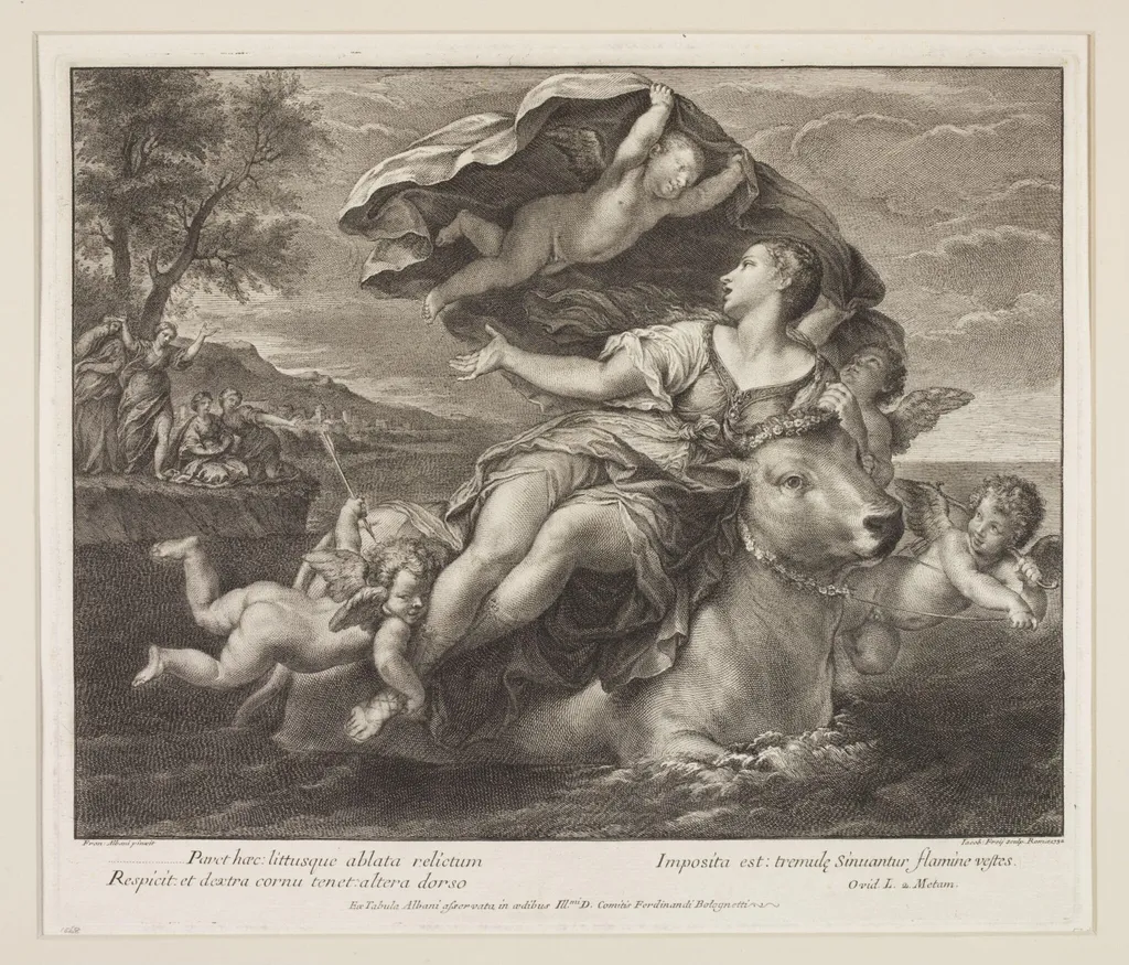 Rape of Europa, by Johannes Jakob Frey, 1850