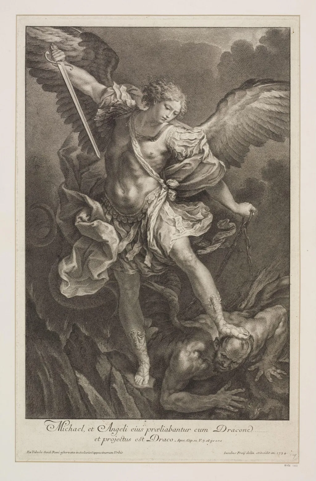The Archangel Michael, by Johannes Jakob Frey, 1850