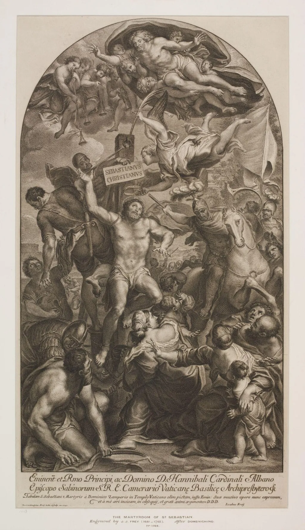 The Martyrdom of St. Sebastian, by Johannes Jakob Frey, 1850