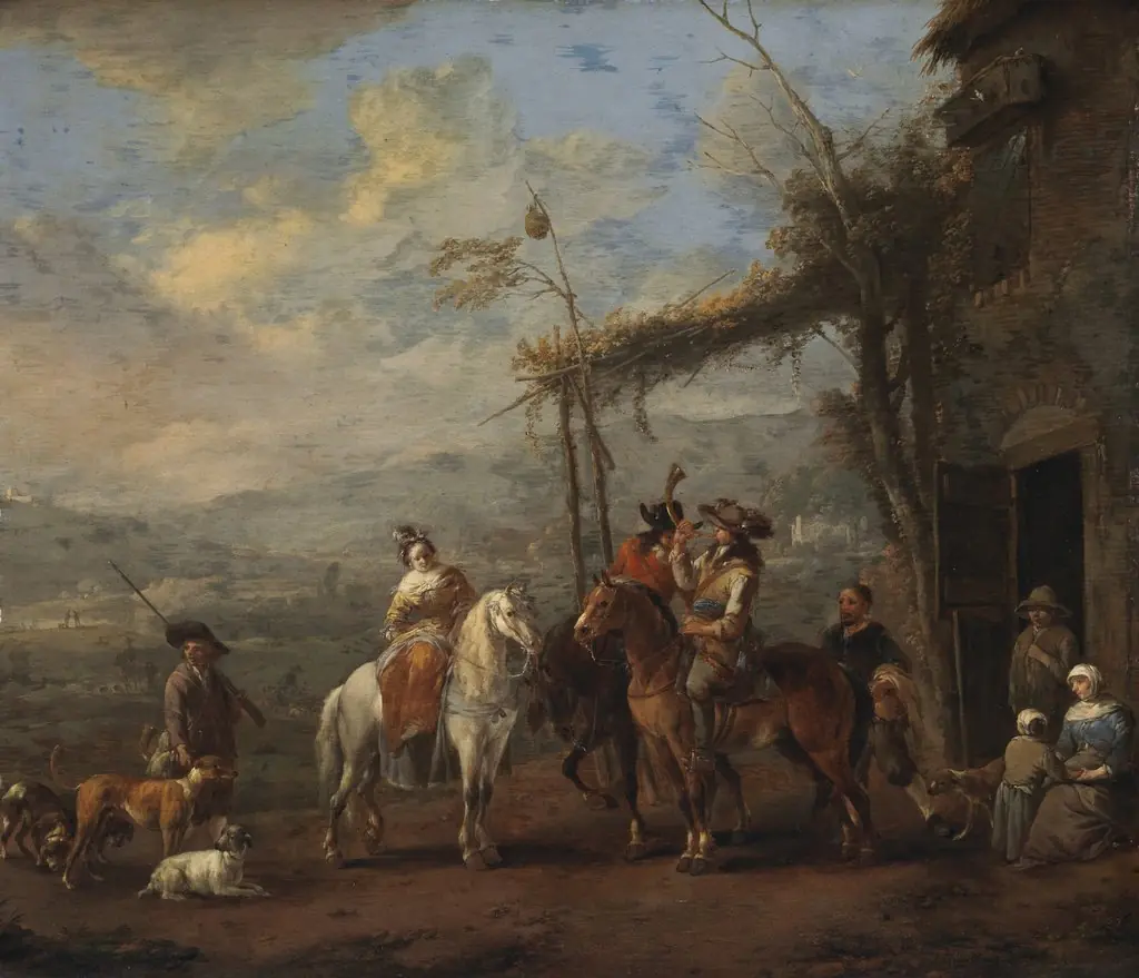 A Hunting Party, by Johannes Lingelbach