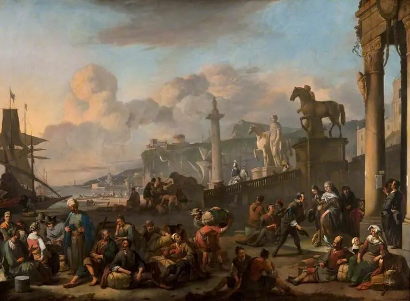 An Imaginary Mediterranean Seaport, by Johannes Lingelbach