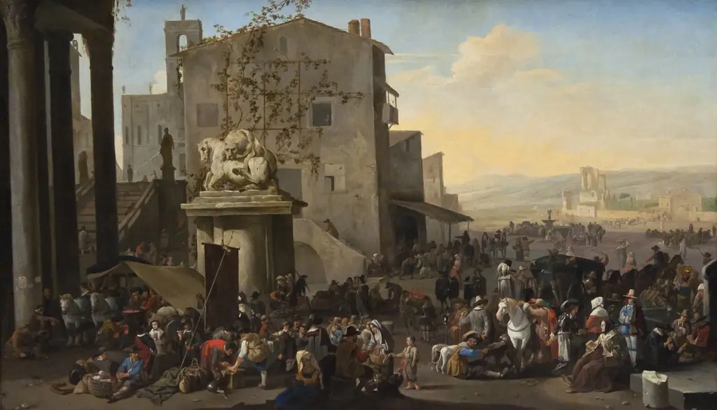 Campo Vaccino in Rome, by Johannes Lingelbach