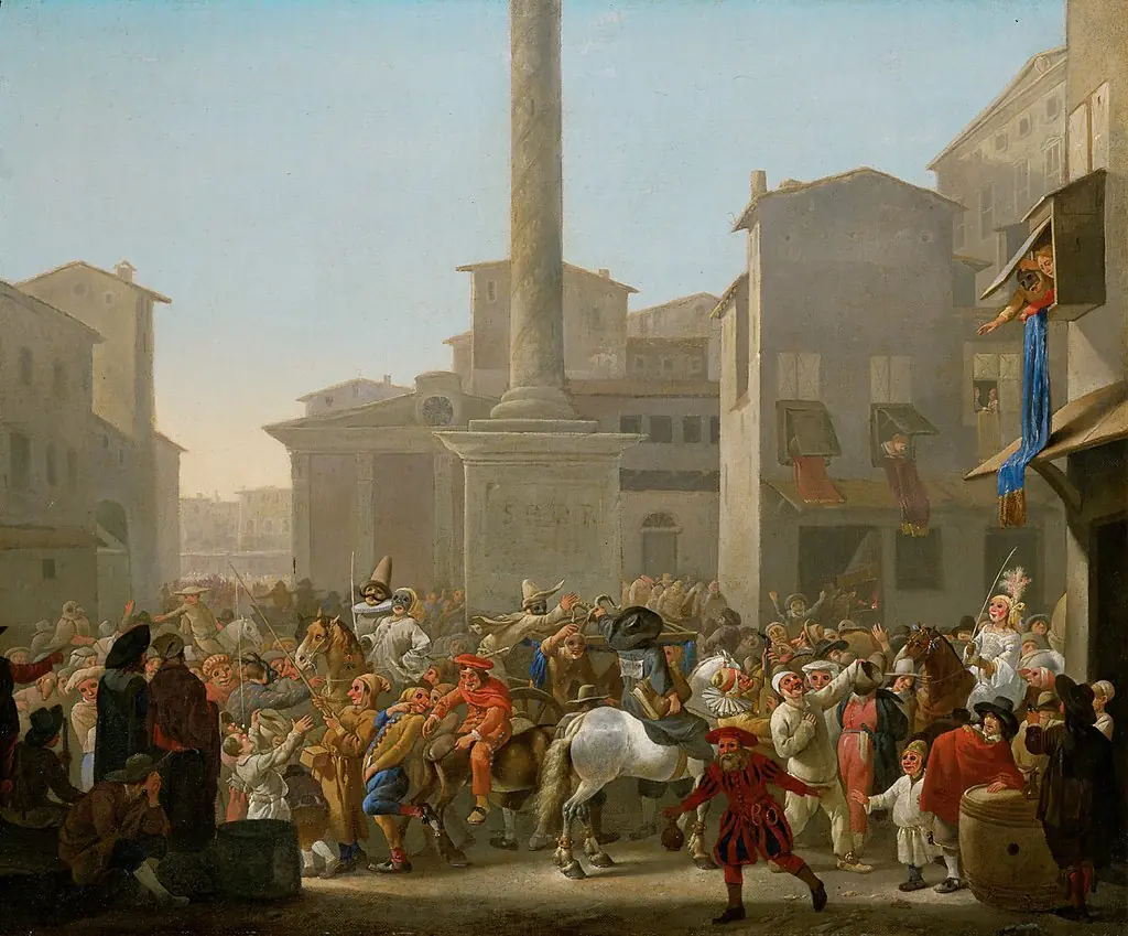 Carnival in Rome, by Johannes Lingelbach
