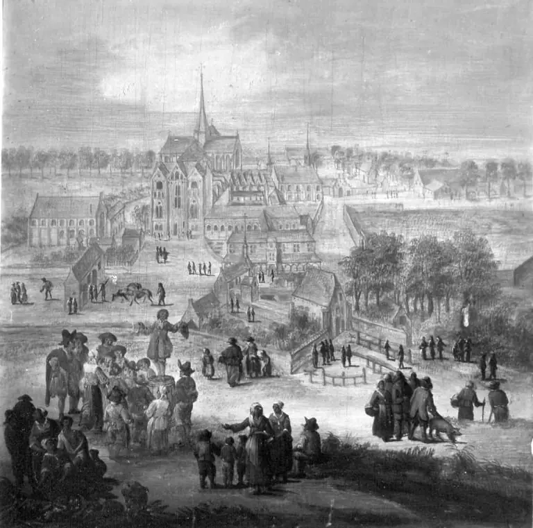 Marktschreier vor einem Schloss (?), by Johannes Lingelbach