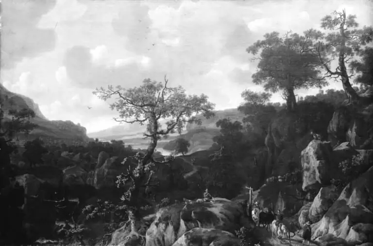 Mountain Landscape, by Johannes Lingelbach