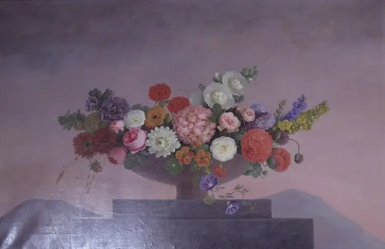 Blomster i en skål, by Johannes Ludvig Camradt