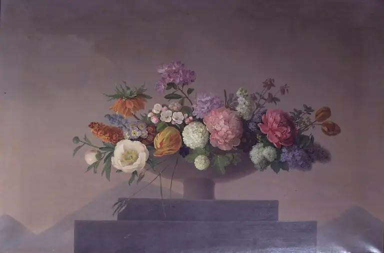 Blomster i en skål, by Johannes Ludvig Camradt