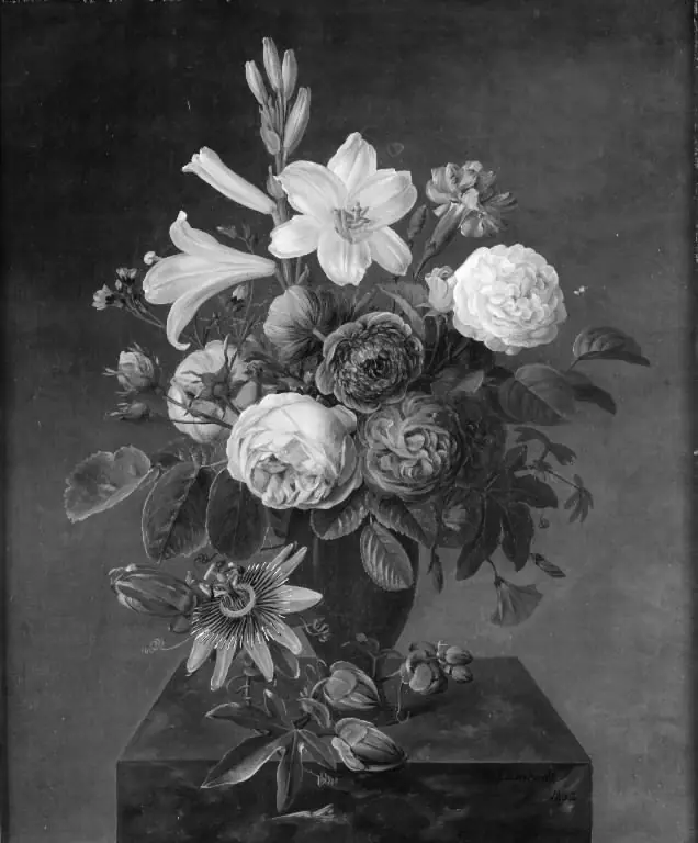 En vase med blomster, by Johannes Ludvig Camradt