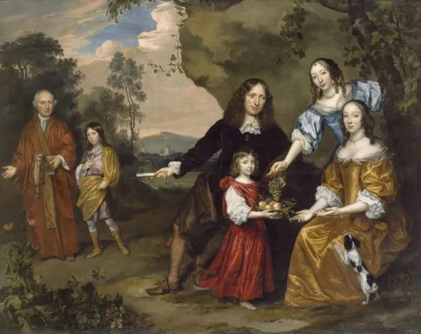 A Family Group, by Johannes Mytens, oil, 1661