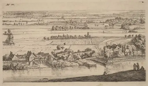 Village beside a Canal, by Johannes Ruisscher