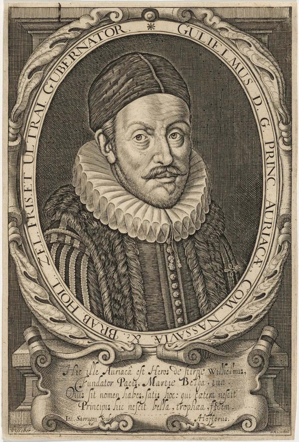 William I, Prince of Orange, by Johannes Sarragon, ink, 1622