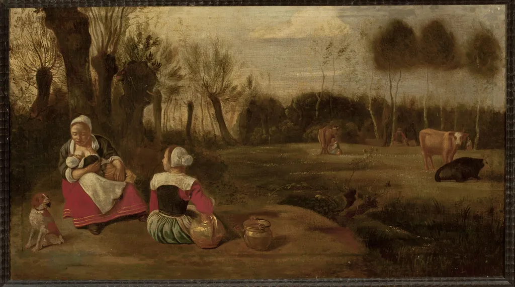 Pasture land, by Johannes Siberechts, oil, 1675
