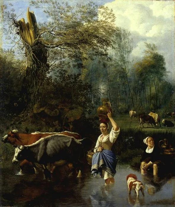 The ford, by Johannes Siberechts, paint, 1670