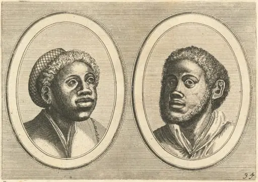 "Bruyntje Springh-in'-t- Bed" and "Flip de Duyvel", by Johannes van Doetechum the Elder