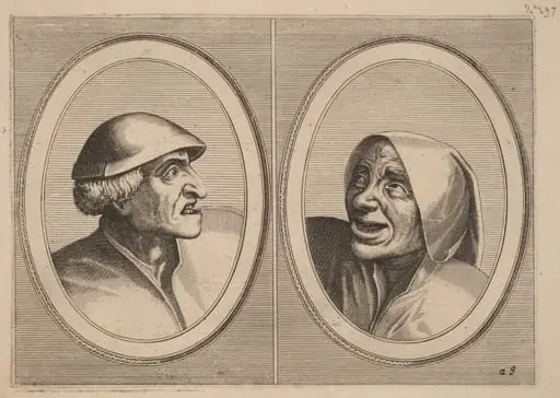 "Dief-achtighe Tijs" and "Nies Spoel-de-Nap", by Johannes van Doetechum the Elder