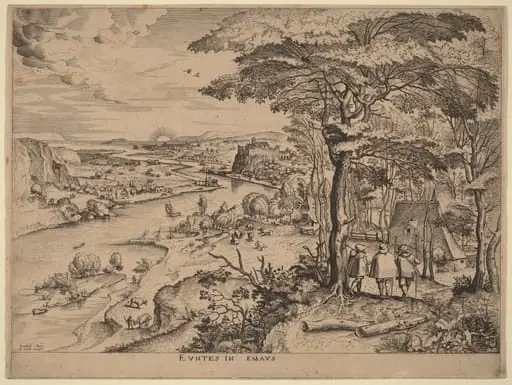 Euntes in Emaus (The Pilgrims to Emmaus), by Johannes van Doetechum the Elder