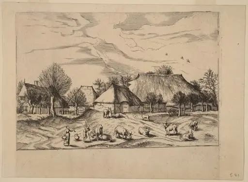 Farms, by Johannes van Doetechum the Elder