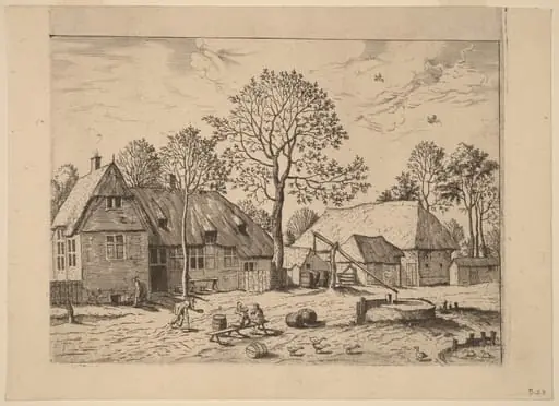Farms with Draw Well, by Johannes van Doetechum the Elder