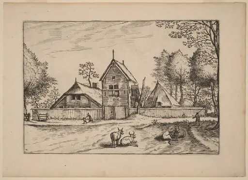 Farmstead, by Johannes van Doetechum the Elder
