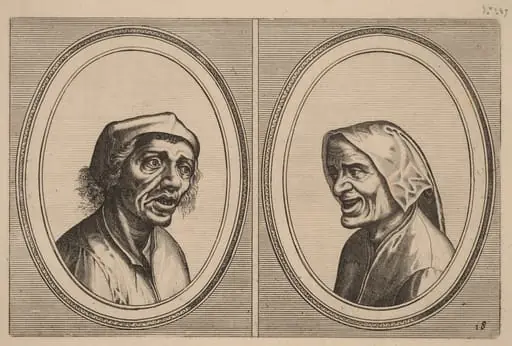 "Goe Geurtjen" and "Kribbighe Babbe", by Johannes van Doetechum the Elder