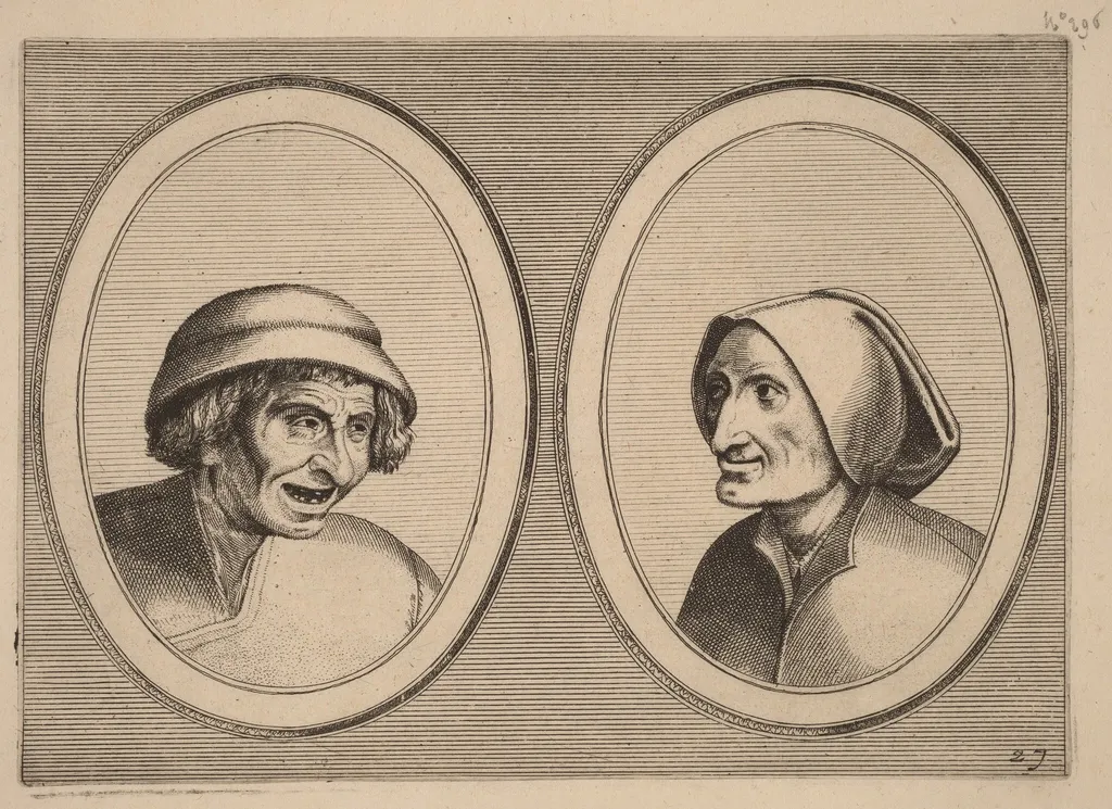 "Keesje Licht-hart" and "Verblinde Swaen", by Johannes van Doetechum the Elder, ink, 1564