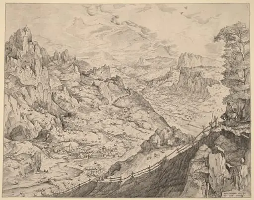 Large Alpine Landscape, by Johannes van Doetechum the Elder