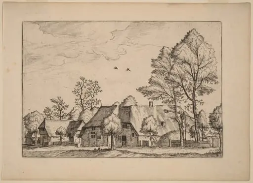 Large Farm with Draw Well, by Johannes van Doetechum the Elder