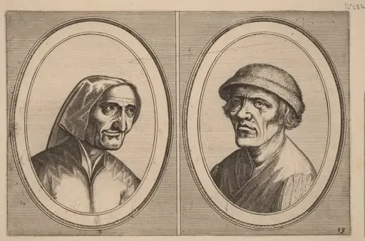"Maey Veeghde-pot" and "Pannetje Vet", by Johannes van Doetechum the Elder