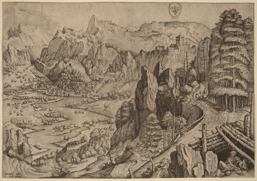 Magdalena Poenitens (The Penitent Magdalene), by Johannes van Doetechum the Elder, ink, 1556