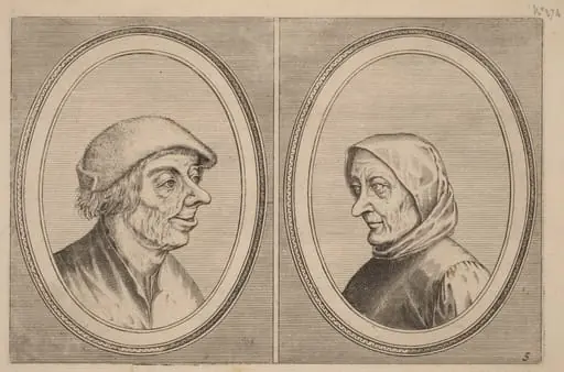 "Mondighe Melis" and "Smeerighe Els", by Johannes van Doetechum the Elder