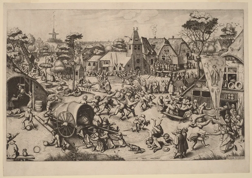 The Festival of Saint George, by Johannes van Doetechum the Elder, ink, 1561