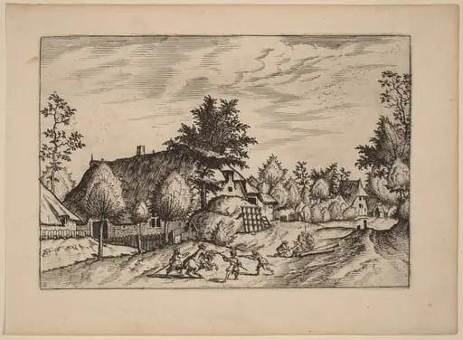 Village Street, by Johannes van Doetechum the Elder