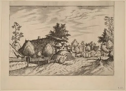 Village Street, by Johannes van Doetechum the Elder
