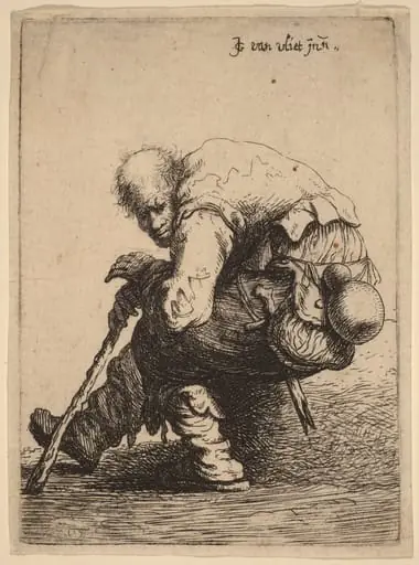 Seated Beggar, by Johannes van Vliet